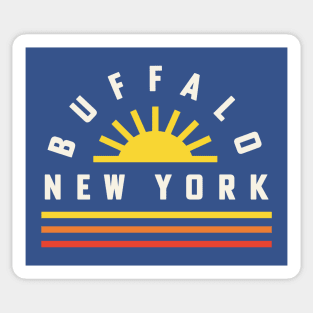 Buffalo NY Retro Vintage Stripes Sunshine Sticker